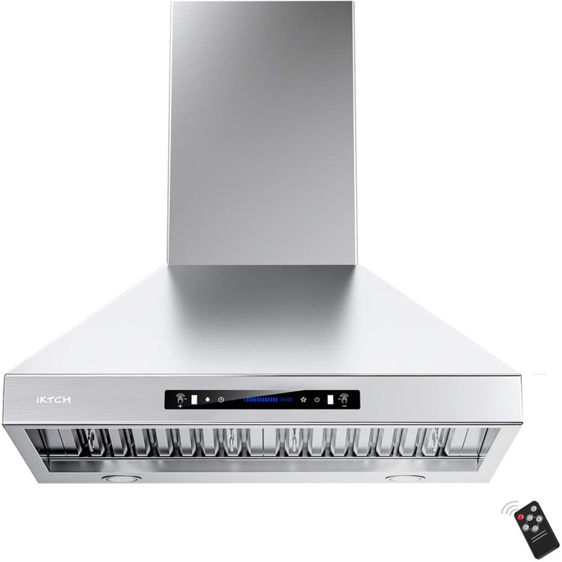 IKTCH 36 Inches 900 Cubic Feet Per Minute CFM Ducted Wall Mount Range